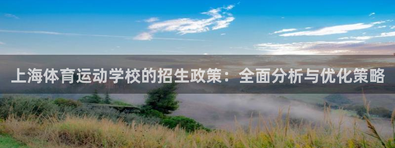 上海体育运动学校的招生政策：全面分析与优化策略