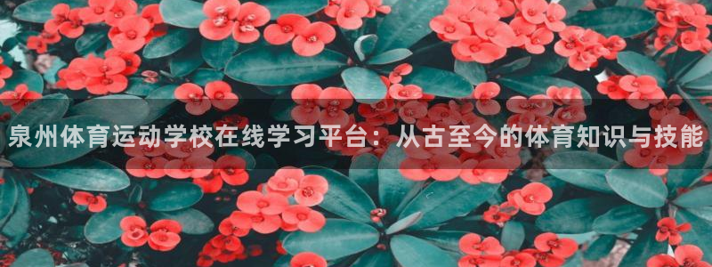 泉州体育运动学校在线学习平台：从古至今的体育知识与技能
